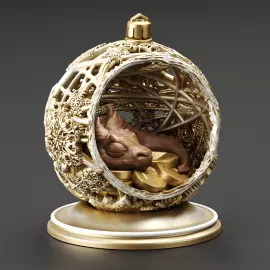 Статуэтка из бука "Дракон спящий"